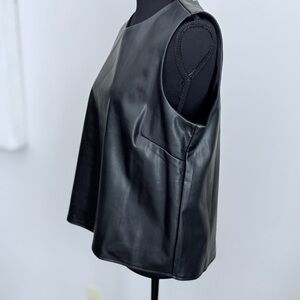 Black Pleather Cami-Tank